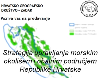 Poziv na predavanje "Strategija upravljanja morskim okolišem i obalnim područjem Republike Hrvatske"